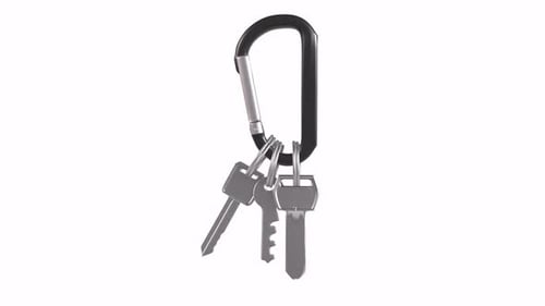 Keys 3d object rotating loop