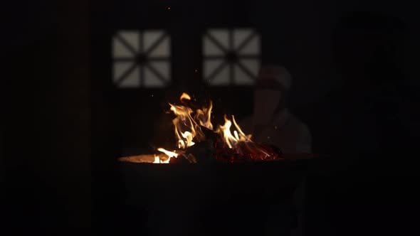 Sacred Eternal Flame in Zoroastrian Fire Temple Atash Behram at the ...