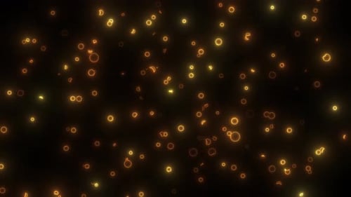 Seamless Loop of Abstract Glowing Golden Particles