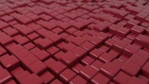 Looped Red Cube Background