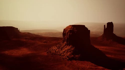 A Majestic Rock Formation in the Heart of the Desert Captured From Above
