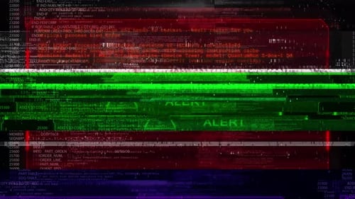 Digital Glitch System Hacking Error Alert Code Background