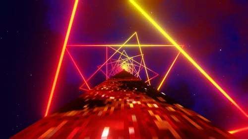 Animation en boucle de fond rouge et orange du Space Bridge en HD