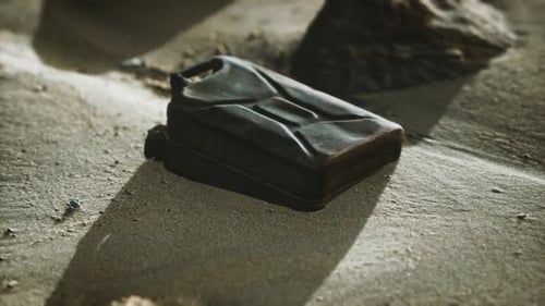 Old Rusty Fuel Canister in the Desert
