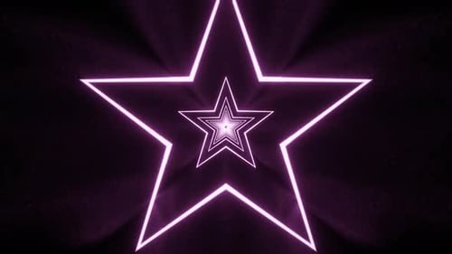 Blue and Red Star Tunnel Background Loop Animation in 1080HD