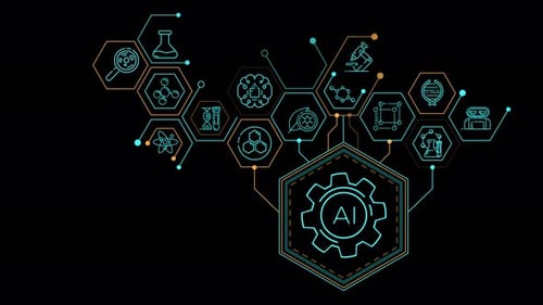 Animated Infographic Diagram About Artificial Intelligence in Science