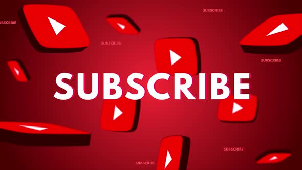 Subscribe 3D Text Style Animation With Multiple Shapes And Gradient ...