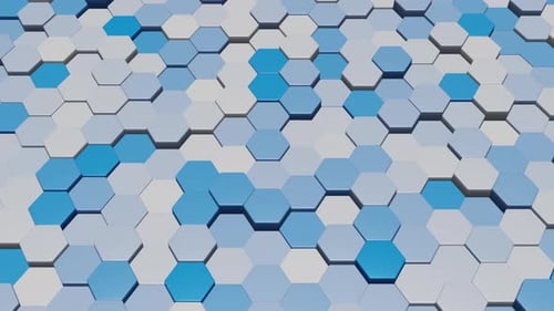 Abstract Hexagon Grid Looping Motion Background