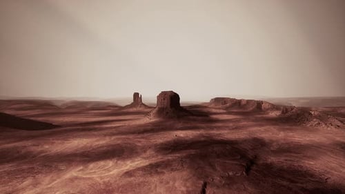 A Stunning Aerial View of a Computergenerated Desert Landscape