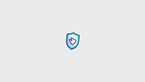 Modern Animated Dental Shield Protection Icon