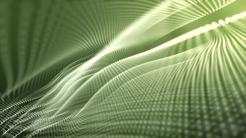 Particles Wave Background Light Green