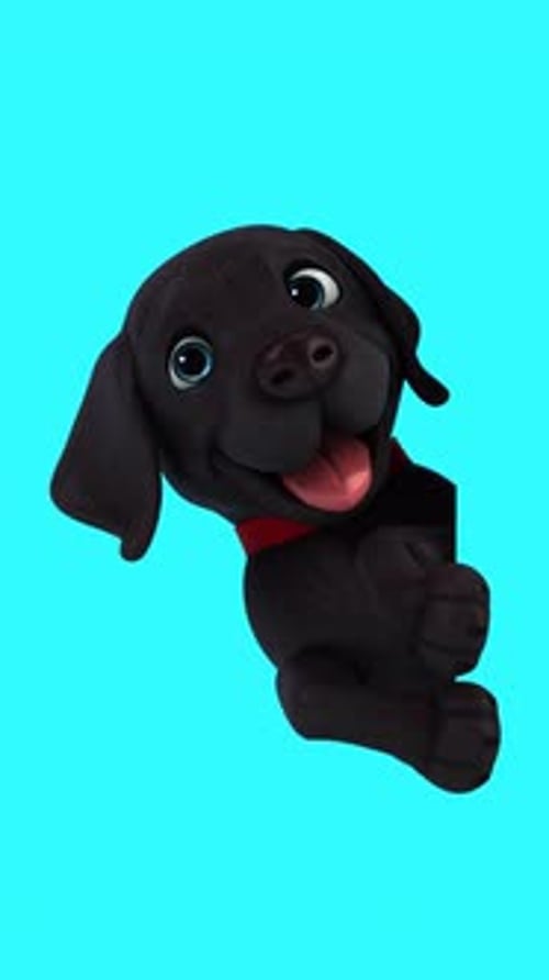 Fun 3D cartoon Labrador (with alpha channel)
