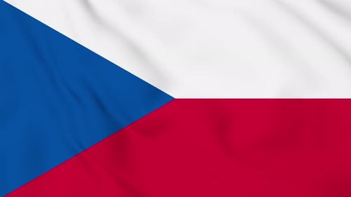 Waving Flag of the Czech Republic Seamless Loop Animation