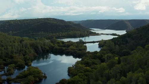 Aerial footage shows off the river's stunning landscapes and forests.