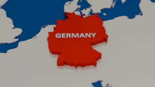 Animated 3D Map Highlight of Germany