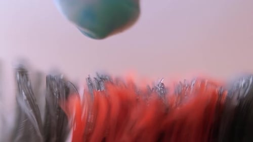 Toothpaste Applied to Brush in Extreme Close Up