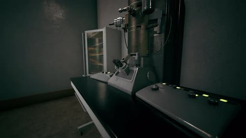 Advanced Electron Microscope in a Scientific Laboratory