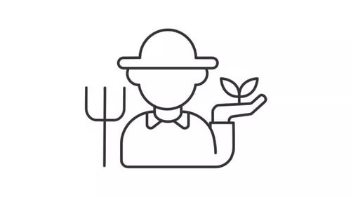 Animated farmer icon