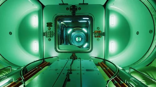 Inside Empty Space Station Interior