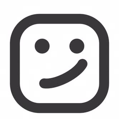 Flat Design Winking Emoji Face Loop Animation