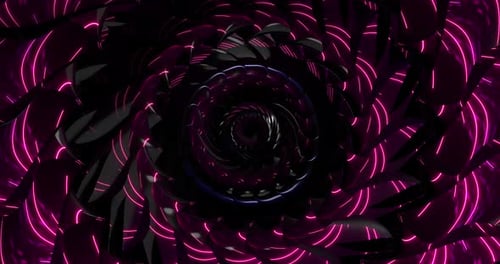 3D VJ Abstract Rotating Tunnel Background 4K 052