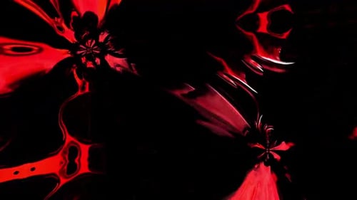 Abstract Red Fluid Shapes Swirling Motion Background