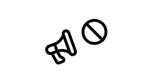 do not disturb line icon animation