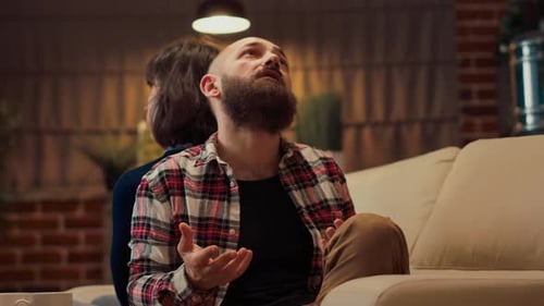 Frustrated Man Talking During Difficult Conversation