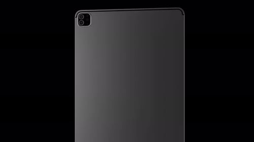 Green screen Tablet on black background