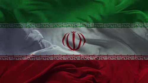 Waving Iran National Flag Animation