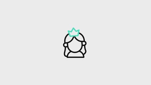 Animiertes Prinzessin-Symbol
