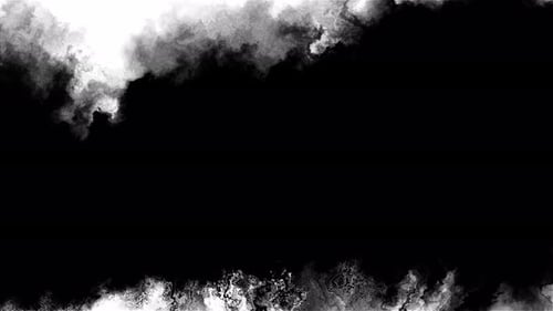 Black Luma Effect Ink Drops Stream Splatter Stain Leak Spread Flow Scatter Over Screen Ink