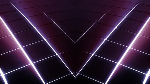 Abstract Futuristic Glowing Grid Lines Background