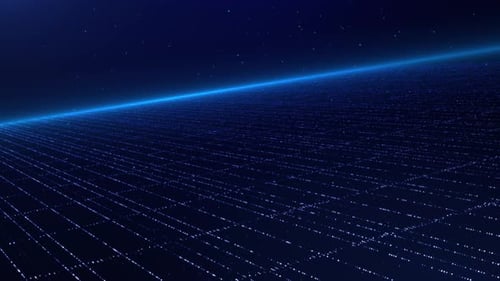 Futuristic Digital Grid Particle Line Background