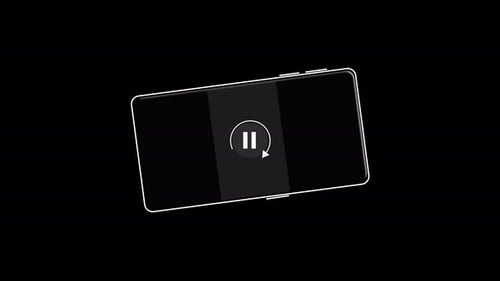 Modelo de Vídeo com Ícones Horizontais e Verticais do Telefone para Redes Sociais Phone Flip Sign