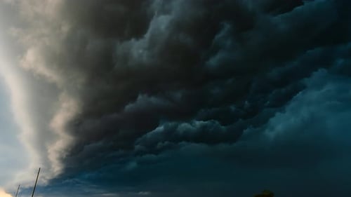 Ominous Dark Clouds Forming in a Dramatic Sky