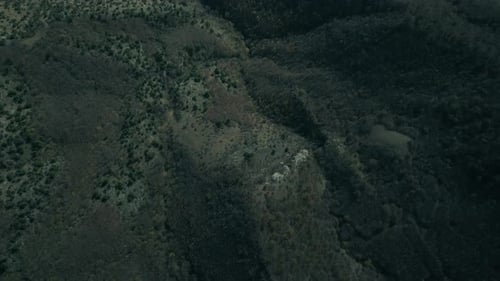 aerial view of the autumn mountains
