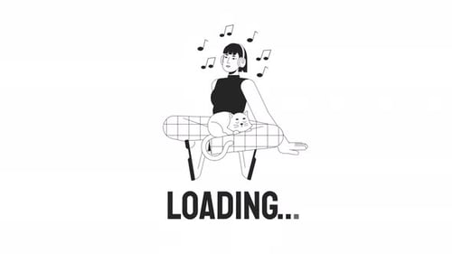 Listen to Music Bw Loader Animation