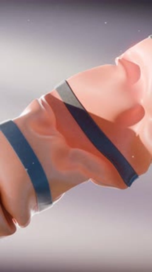 Colorful Cloth Shape Inflating 3D Animation