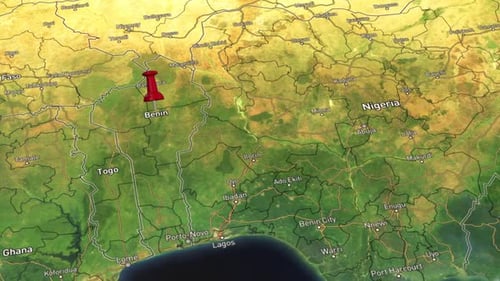 Animated 3D Map Pin Drop Location Reveal