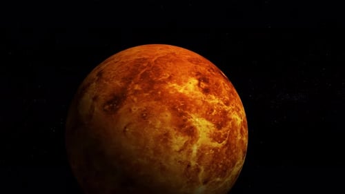Observation de la planète pivotée en 3D de la surface de Ven