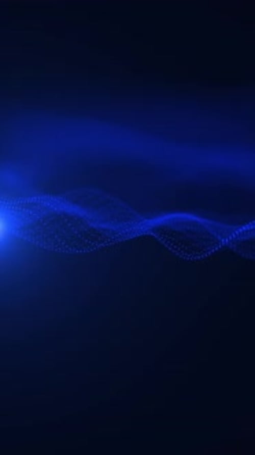 Blue Particle Wave Digital Technology Background