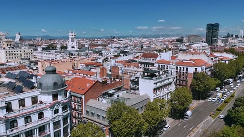 Madrid Metropolis Skyline Aerial