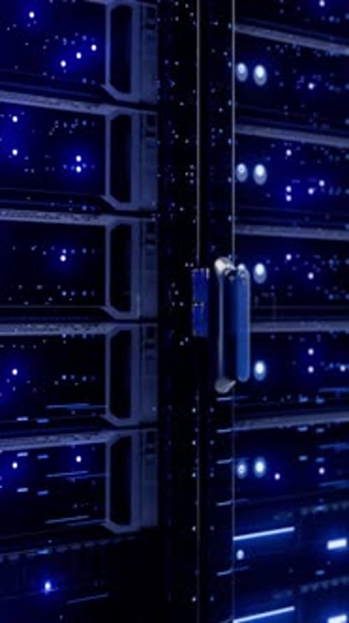 Modern interior server room data center