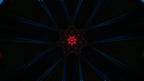 Pulsing Neon Disco Patterns Mesmerize in a Rhythmic and Dynamic VJ Loop