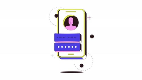 Modern Animated Phone Interface with User Profile
