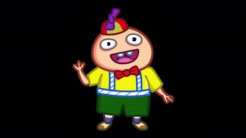 Animated Cartoon Boy Waving and Smiling with Propeller Hat