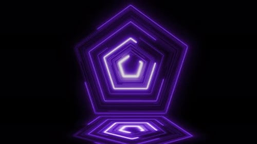 Neon Motion Background. Round Abstract Futuristic Motion Background. Neon Circle Abstract Glowing Li