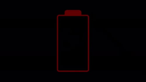 Low Battery Charging Indicator Flat Animation