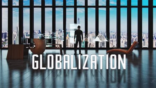 Successful Businessman And Globalization Text